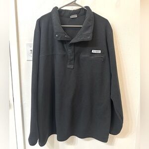 Columbia PFG Sweater Mens XL Black Fleece Pullover Outdoor Fishing Casual